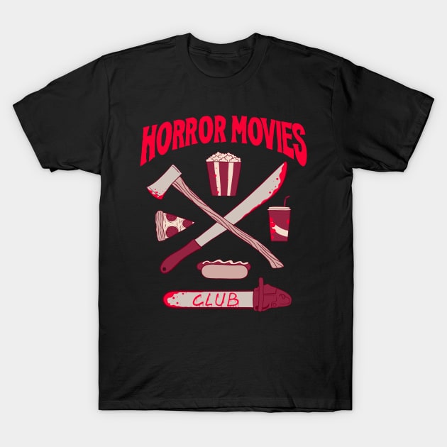 Horror Movies Club T-Shirt by Sachpica